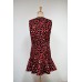 A010 Blugirl寶石豹紋紅色背心連身短裙