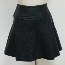 A044 Saint Laurent黑色直紋半截短裙