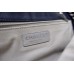 BAG023 Chanel 灰藍拼色銀扣手挽袋